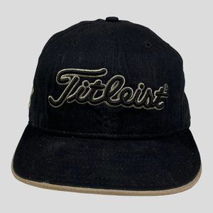 VTG TITLEIST Hat Cap Black NEW ERA 59FIFTY GOLF Fitted Size 8